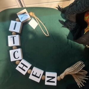 Vertical Farmhouse Blocks Kitchen Decor. New never used